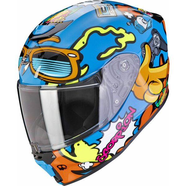 Casca integrala de copii SCORPION EXO-JNR AIR FUN Albastru/Portocaliu [1]