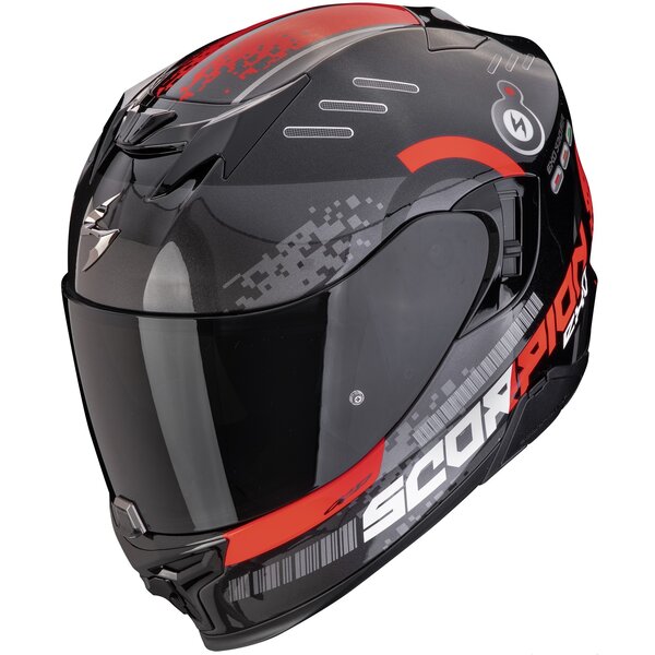 Casca integrala SCORPION EXO-520 EVO AIR TITAN Negru metalizat/Rosu [1]