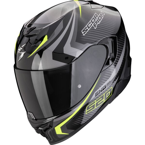 Casca integrala SCORPION EXO-520 EVO AIR TERRA Negru/Argintiu/Galben fluo [1]