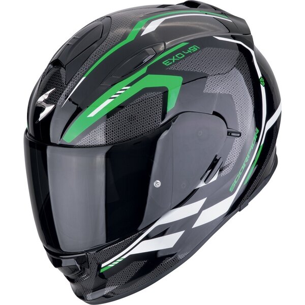 Casca integrala SCORPION EXO-491 KRIPTA Negru/Verde/Alb [1]